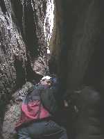 inside the crevice